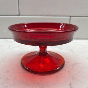 McKee Early American Rock Crystal Ruby Cheese Stand